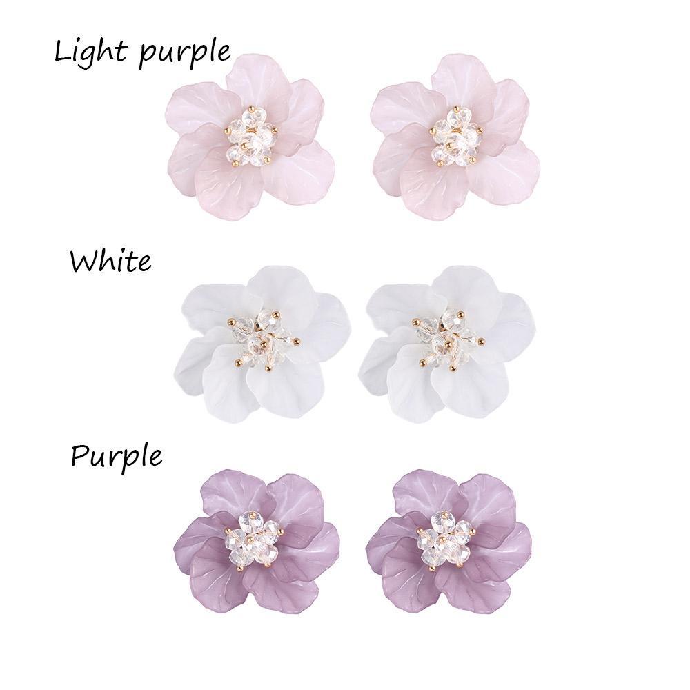 Preva Petals Anting Wanita Elegan Vintage Akrilik