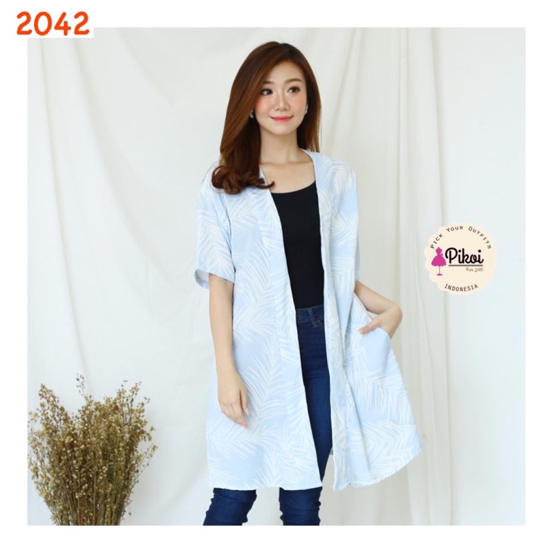 Cardigan katun wanita murah / cardigan pantai lucu / cardigan daun / cardigan hawaii summer 2042