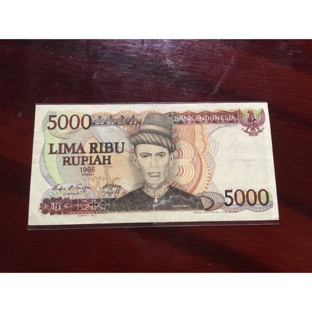 Uang Kuno Rp. 5000 Tenku Umar