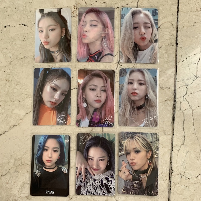 itzy ryujin yuna yeji photocard pc icy pout sign ryupout wannabe crazy in love cil loco
