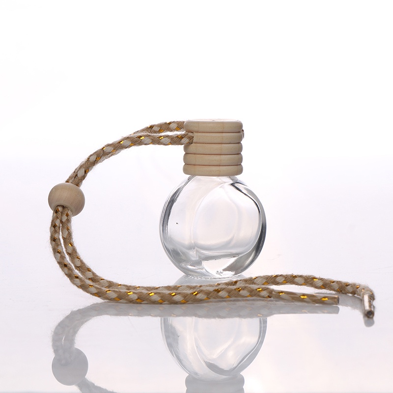 {LUCKID}1Pc Car 8ml hanging empty glass perfume bottles pendant car ornament