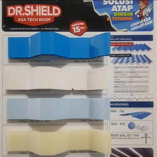Atap Upvc Dr. Shield Twin wall Translucent