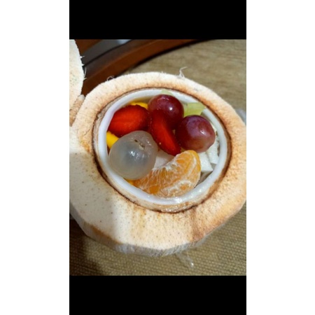 

puding kelapa buah