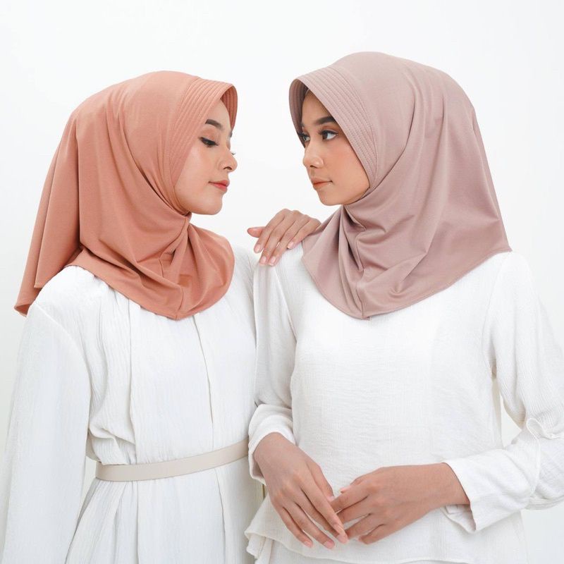 hijab sport jersey premium bahan tebal/hijab instan muslimah/bergo olahraga/hijab instan/kerudung