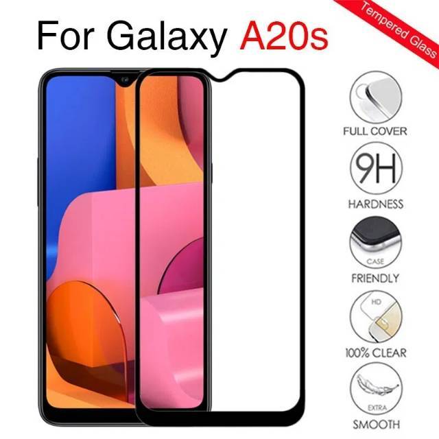 A20s Tempered glass samsung A20s full cover protection