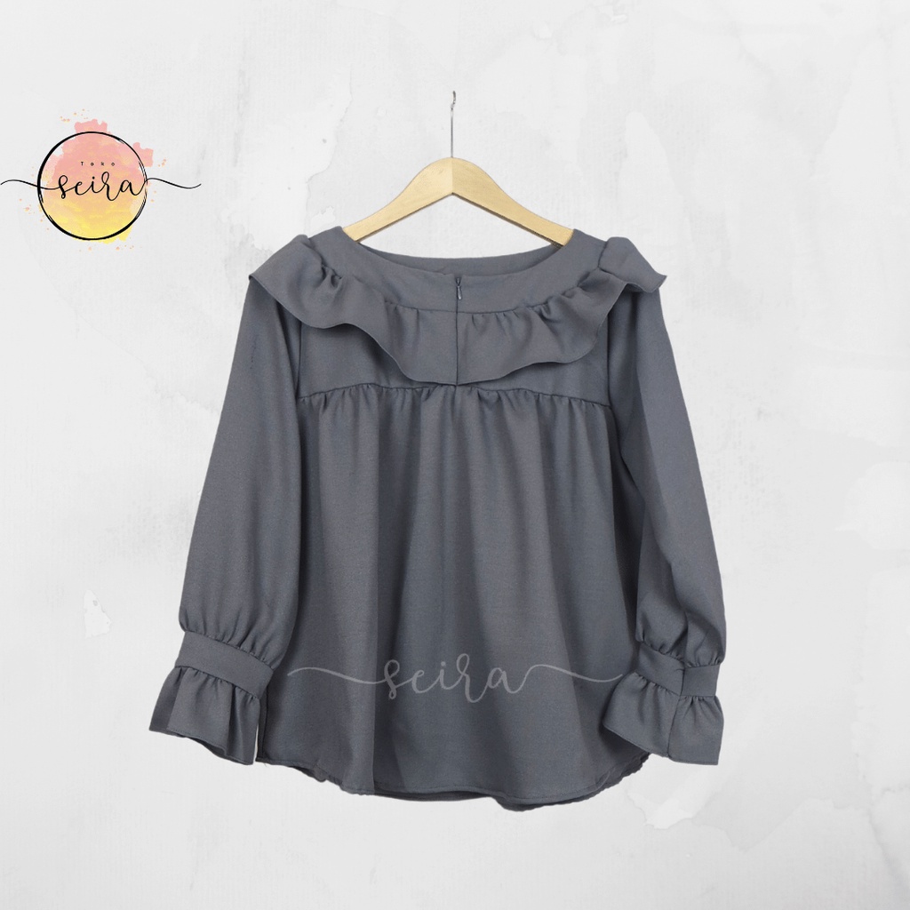 [BISA COD] Blouse Saras Polos / Atasan Wanita Kekinian