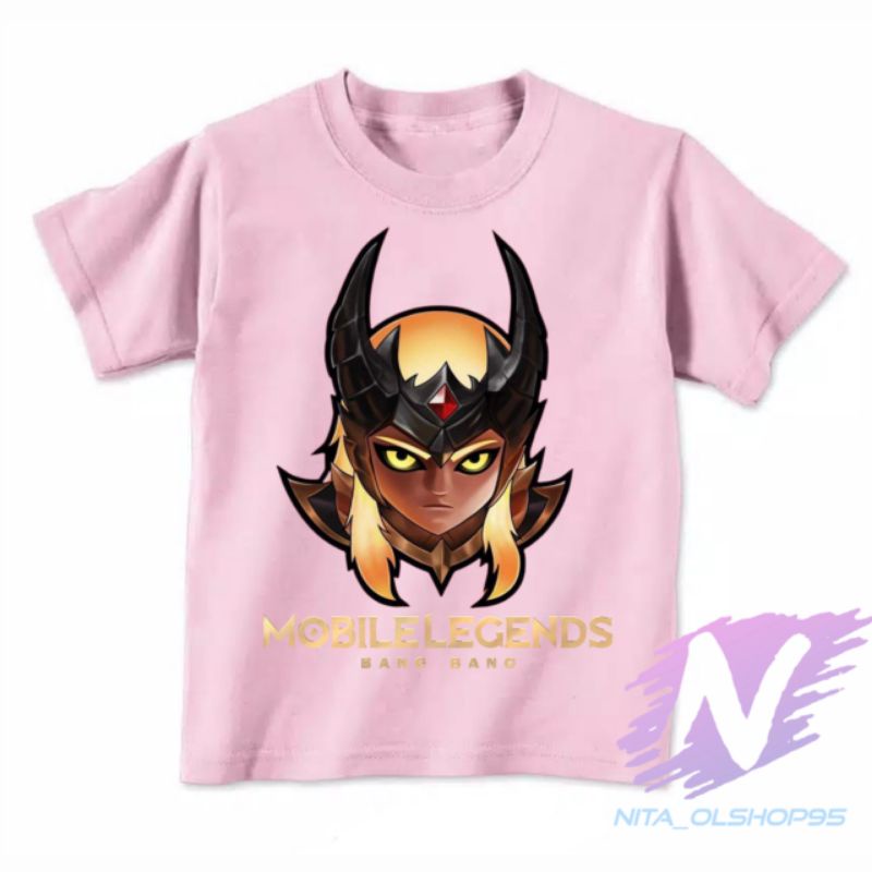 baju anak kaos anak mobile legends hero leomord