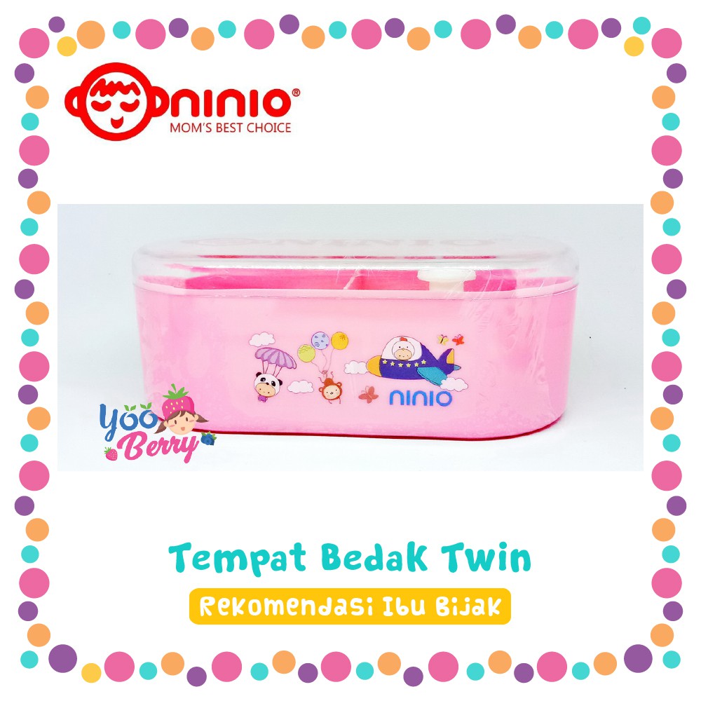 Ninio Tempat Bedak Bayi Powder Case Twin Berry Mart