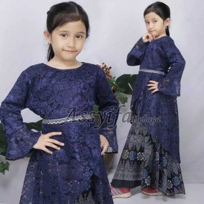 REAL PICT SETELAN KEBAYA ANAK PESTA/AURORA BRUKAT ANAK/DRESS BRUKAT ANAK