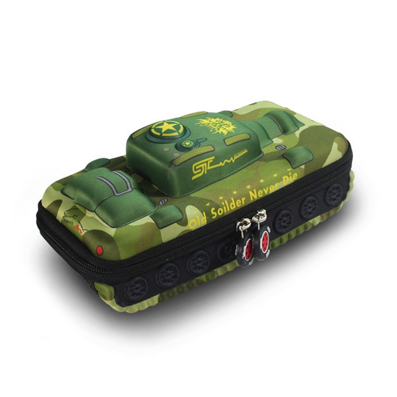 

Ongkir Gratis ya Creative Tank Car Pencil Bag Large Capacity Pen Storage Organizer Office School