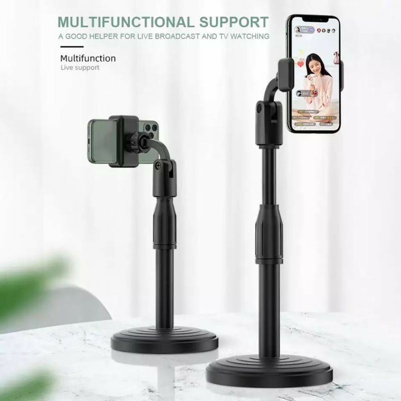 Broadcasting Stand Holder HP Putar 360° Phone Holder Lipat Portable Import Tripod Berdiri vlog