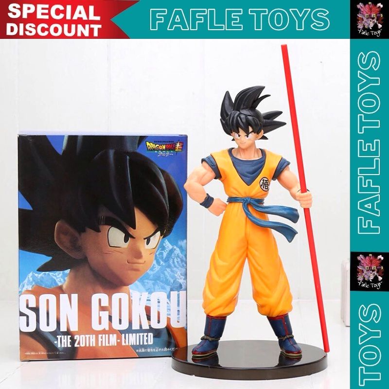 Action Figure Son Goku 20Th Son Gokou Dragon Ball Tongkat / Action figure Dragon Ball Son Goku 20th 