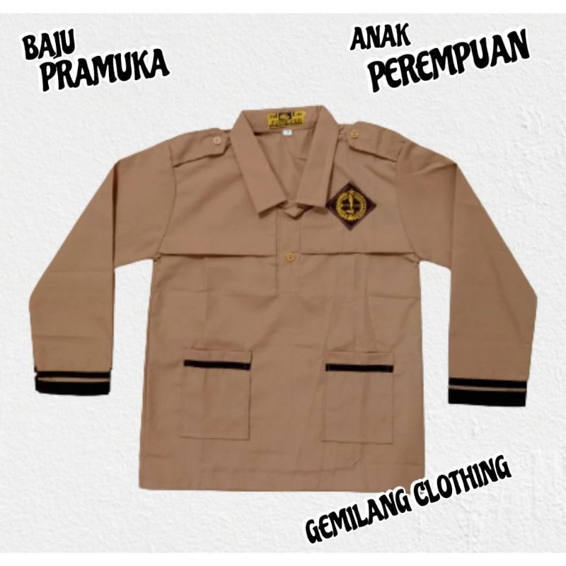 BAJU PRAMUKA LIST PANJANG // SERAGAM PRAMUKA ANAK PEREMPUAN // GemilanG ClothinG