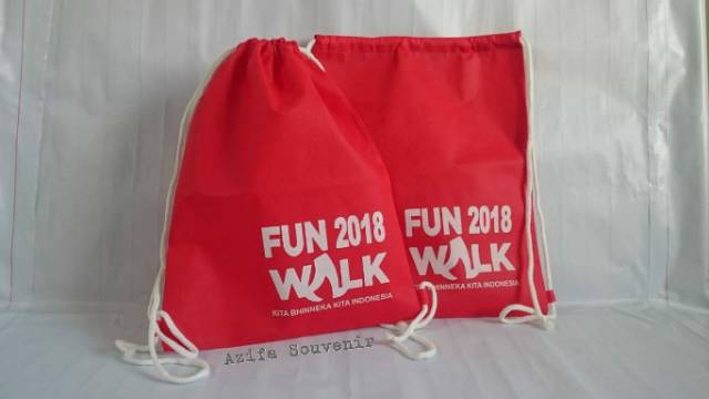 Tas Ultah / Goodie Bag Souvenir Ulang Tahun Anak Murah model Serut  Backpack Custom-3