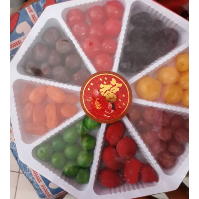 pa cen ko pa cen tang Manisan buah khas imlek 8 macam buah