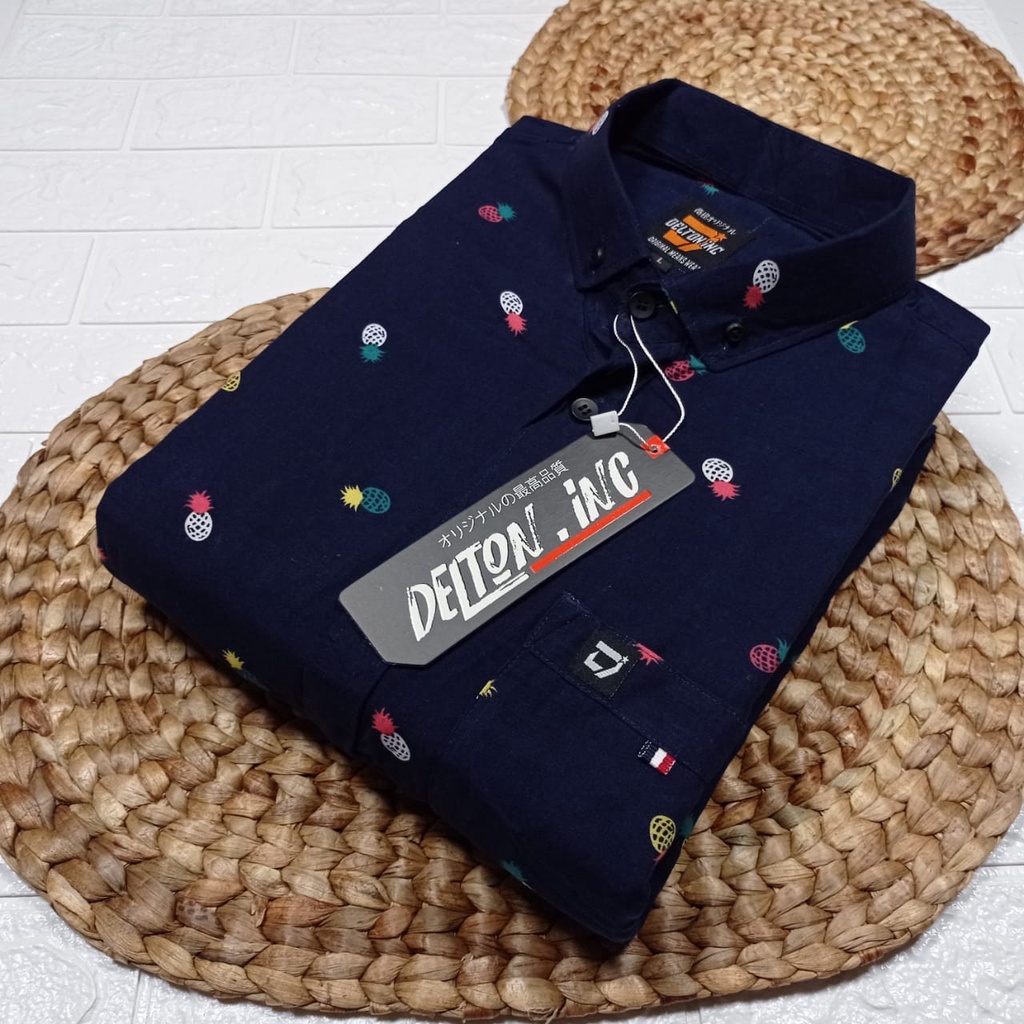 Kemeja Pria Motif Pria Cowok Lengan Pendek Bunga Formal Casual Murah Slimfit All Size M L XL Bagus