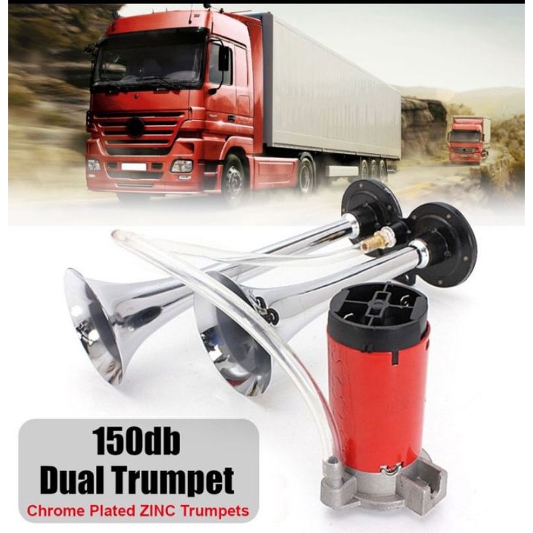 HEYVO Klakson Trompet Mobil Dual Air Horn 150db 12V