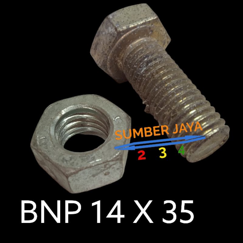 MUR BAUT BMP 14 X 35 / BNP 14 X 35 ISI 5 PCS TERMURAH