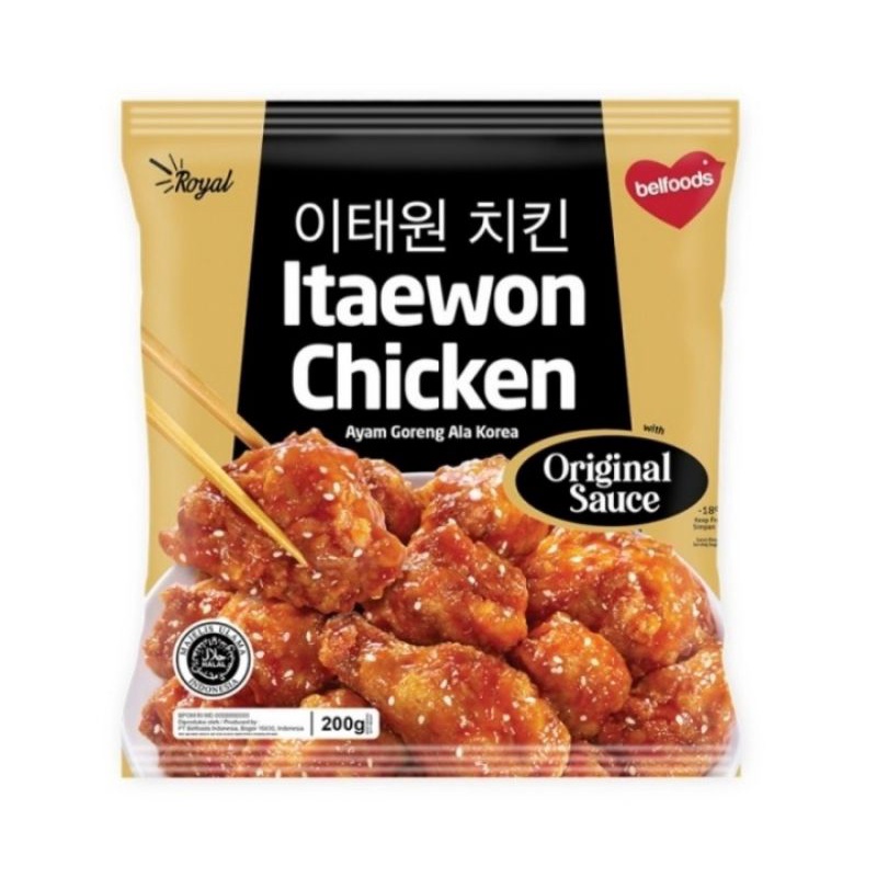 

Belfoods Royal Itaewon Chicken / Chicken Wings Ala Korea / Sayap Ayam Berbumbu | Berat Bersig 200gr