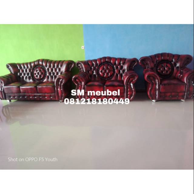 Sofa radja kepang merah sembur hitam