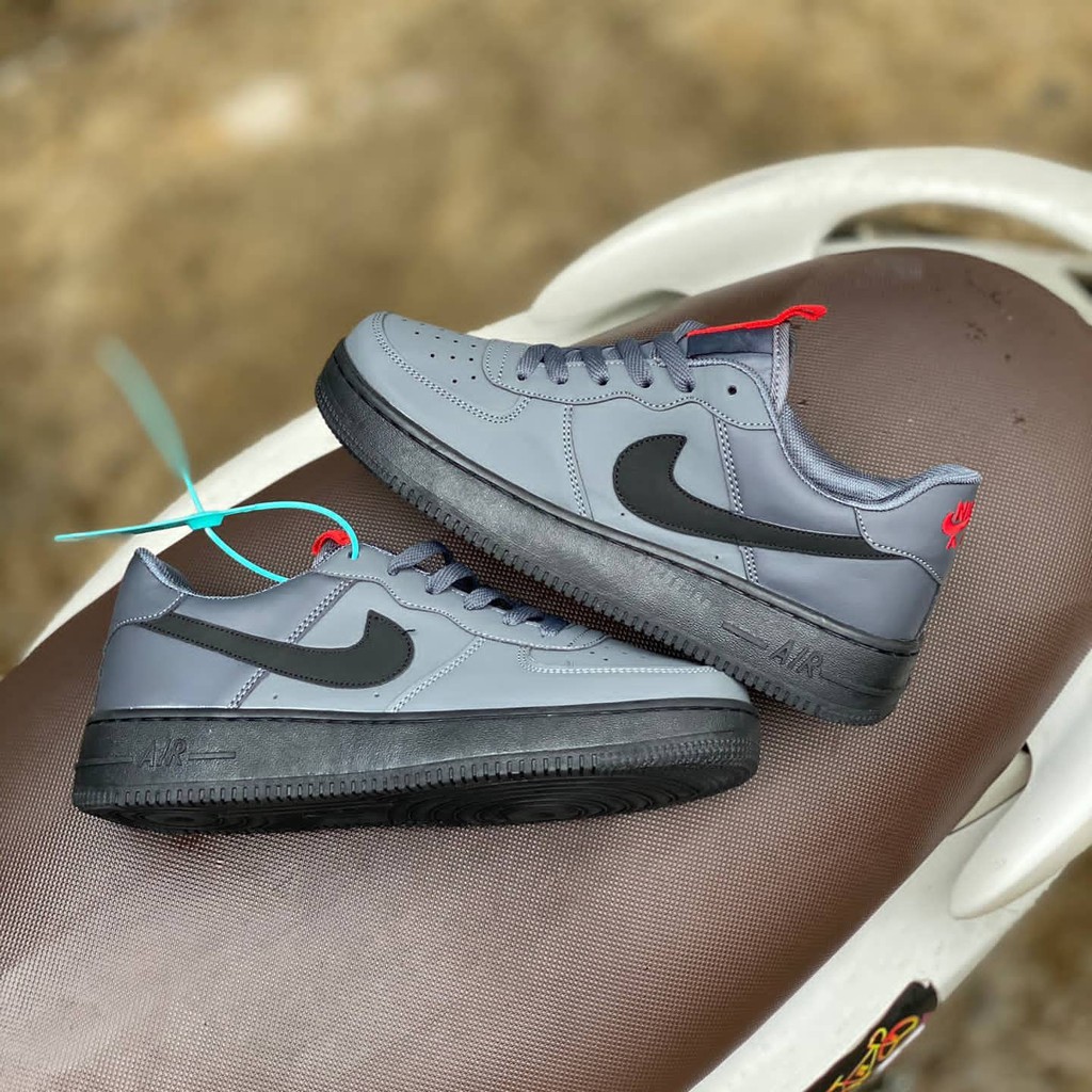 NIKE AIR FORCE 1 GREY BLACK
