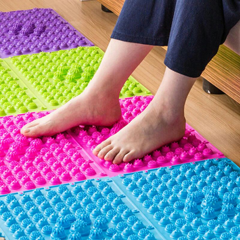 Dedomon Matras Pijat Refleksi Kaki Yoga Foot Massage Pad - D3046 - Blue