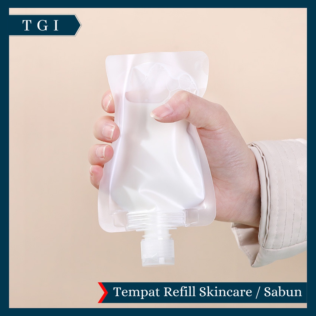 TGI - POUCH SKINCARE | KANTONG PLASTIK KEMASAN LOTION | TRAVEL POUCH WADAH KOSMETIK SKINCARE | TRAVEL BAG PLASTIK SKINCARE | TRAVEL ORGANIZER | BOTOL SABUN SERBAGUNA | BOTOL KOSONG TRAVEL