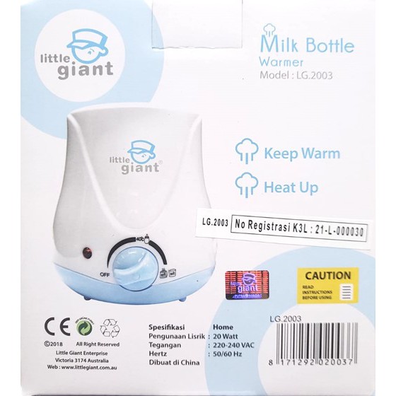 Little Giant LG2003 ZAMINI Milk Bottle Warmer | Alat Penghangat Susu