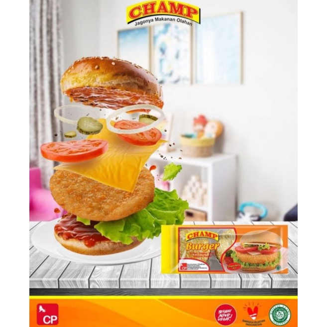 

BURGER CHAMP ISI 6 || BURGER AYAM CHAMP