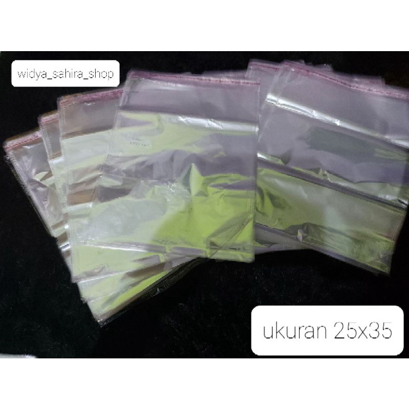 Jual Plastik Bening Seal Lem OPP Baju Ukuran 25 X 35 Cm 04 100 Lembar Dengan Tebal 17 Micron