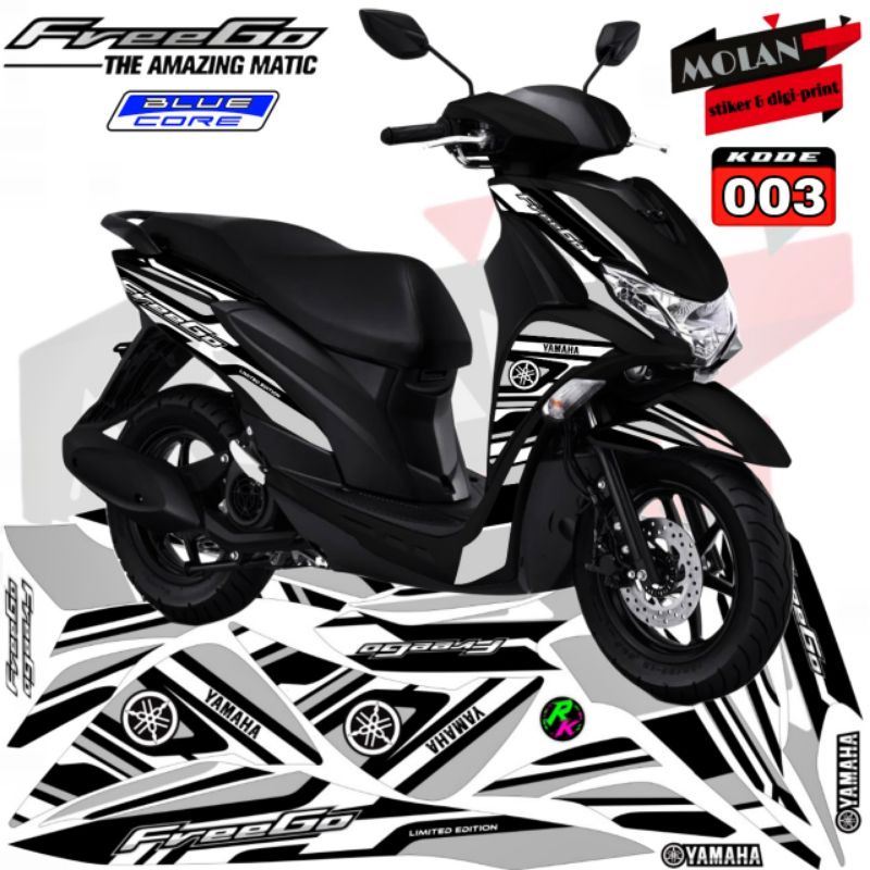 Decal Sticker Striping Variasi SEMI Fullbody FREEGO 125 - Decal Freego - Lis Freego - Striping Yamah