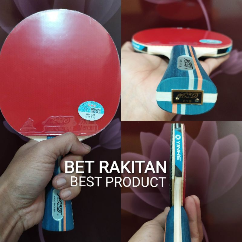 Bet Rakitan Tenis Meja No01B, Bat Rakitan Pingpong Free Cover