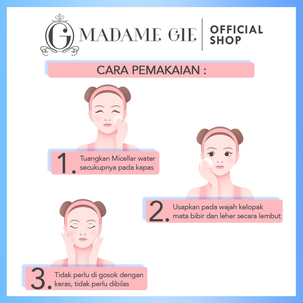 LIZBEAUTY - Madame Gie Wipe Me Out - Make Up Micellar Water Pembersih Wajah