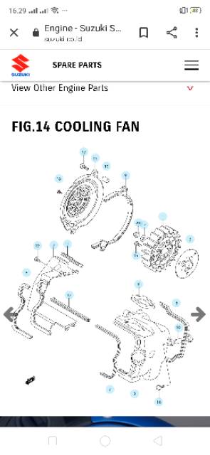 PELINDUNG TUTUP MESIN KANAN KIRI SUZUKI SPIN SKYWAVE SKYDRIVE  ORI SGP