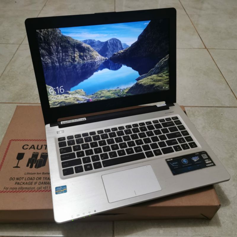 Laptop Asus K46CA Cor i3-3217U Ram 4GB HDD 500GB intel HD Graphic Windows 10 body slim mulus