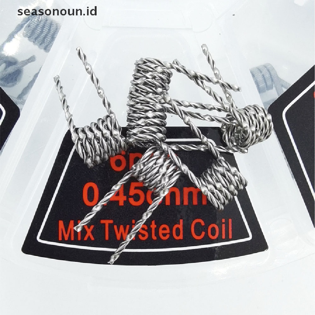 8 in 1 Clapton Coil Platete twisted Mix Dengan Sikat Pembersih