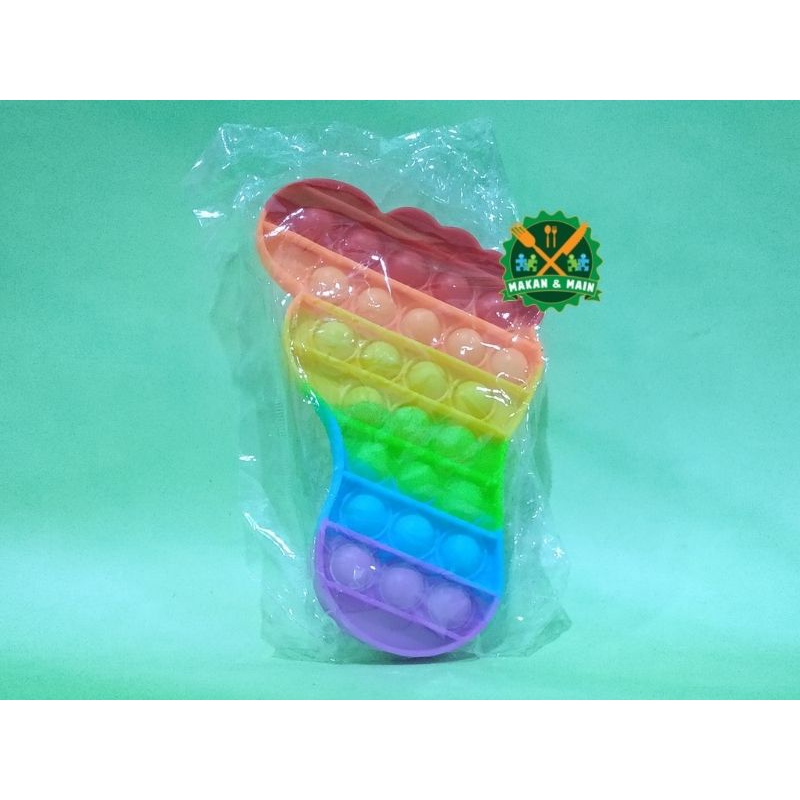Mainan Fidget Pop it BTS Lucu Melatih Gerak Motorik Anak SNI XB001 004-Telapak Kaki
