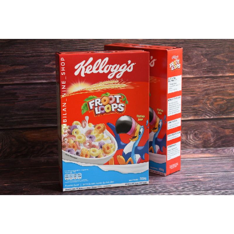 

KELLOGG'S FROOT LOOPS 300 Gram Kellogs Kelloggs Cereal Sereal Sarapan Jagung Gandum Barli Barley