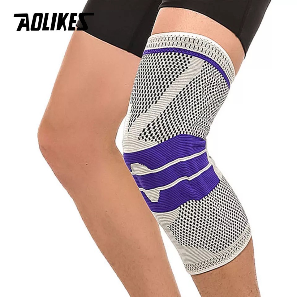 AOLIKES 7721 Knee Support + Spring - Sleeve - Wraps / Deker Lutut Kaki