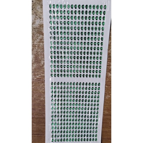 Hengjia 480PCS Mata Ikan 3D 3.8x6mm Warna Hijau Untuk Memancing