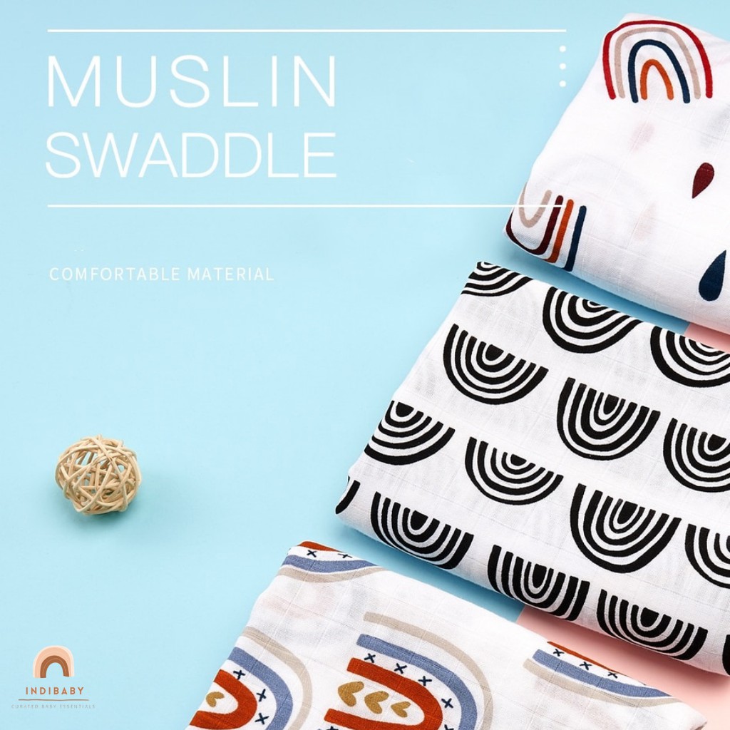 Indibaby 2 Layer Cotton Swaddle Blanket