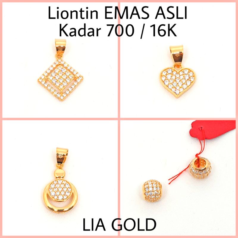 Liontin Cantik EMAS ASLI Kadar 700 / 16K ( TOKO MAS LIA GOLD BEKASI )