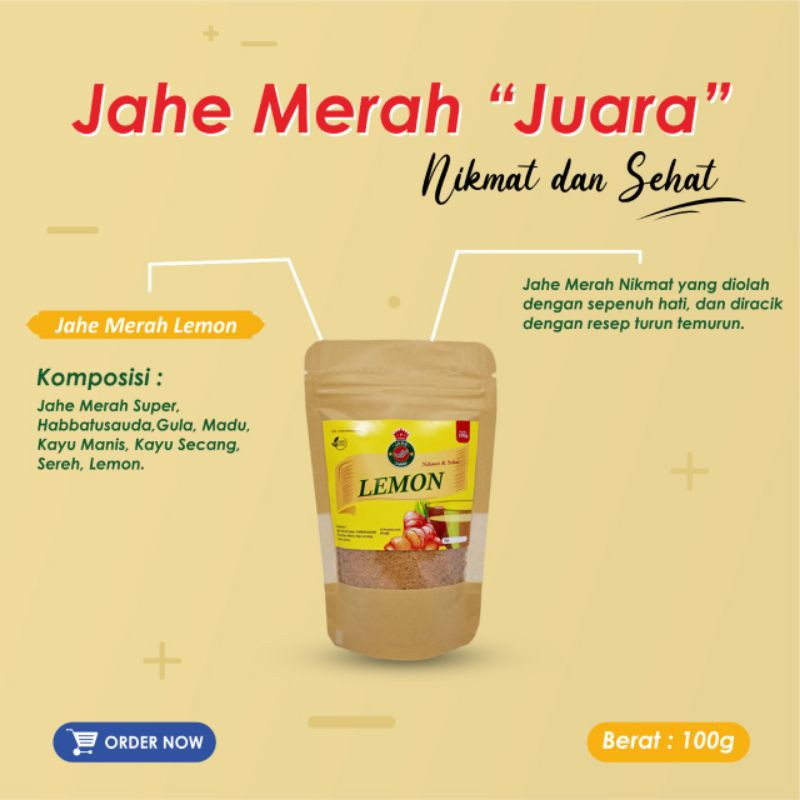 

Jahe merah rasa lemon