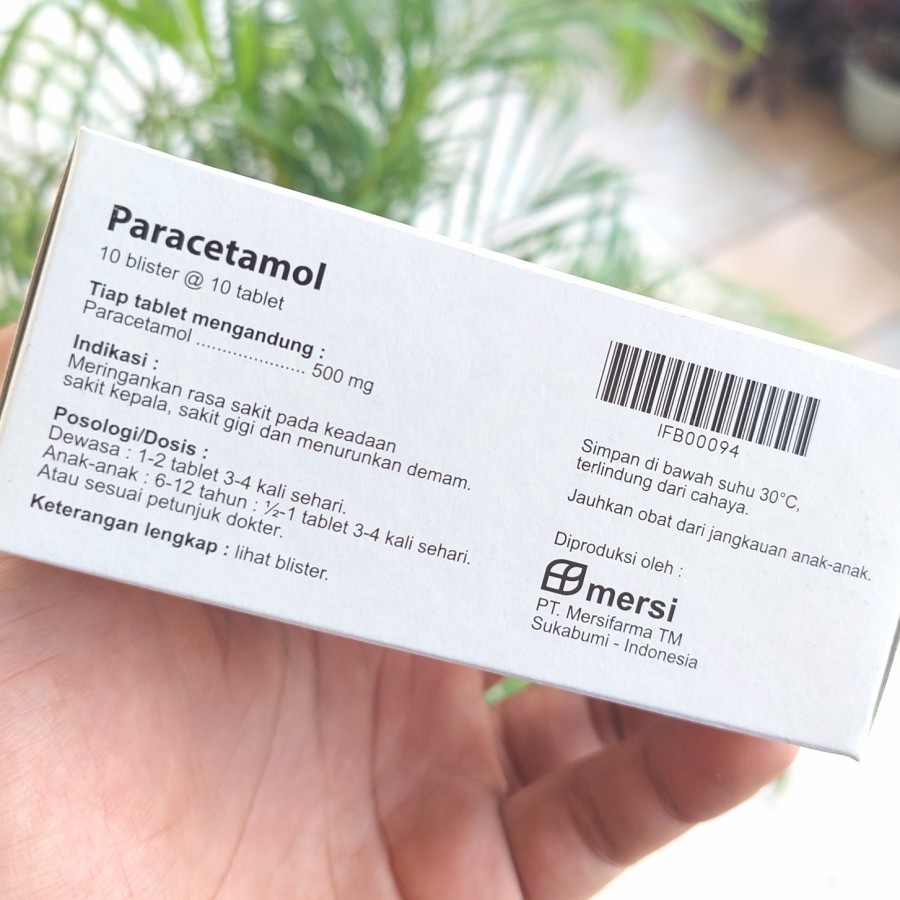 Paracetamol 500mg Mersi per Strip