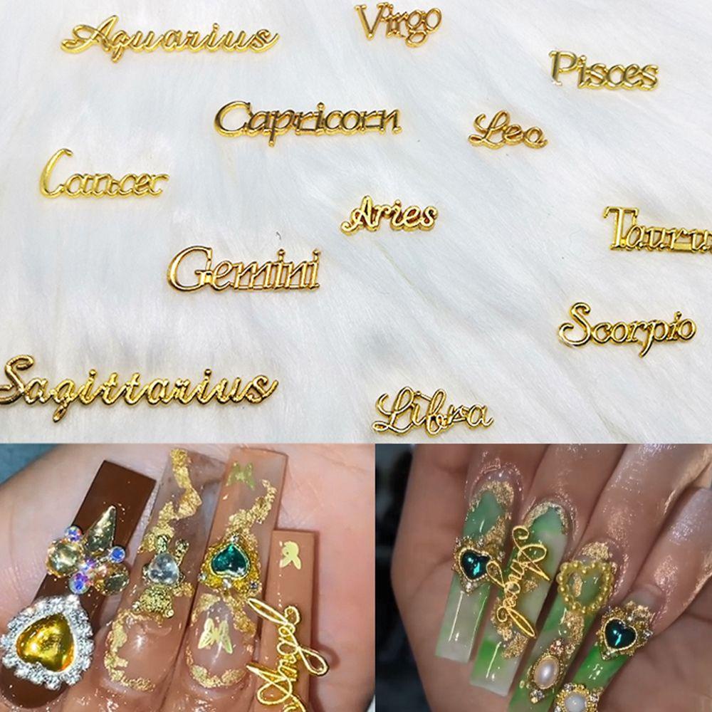 Agustin 3D Stiker Kuku DIY Tahan Lama Emas Indah Paduan Perekat Diri Nail Art Pesona