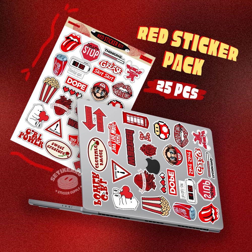 

Red Sticker Pack A6 (25pcs)