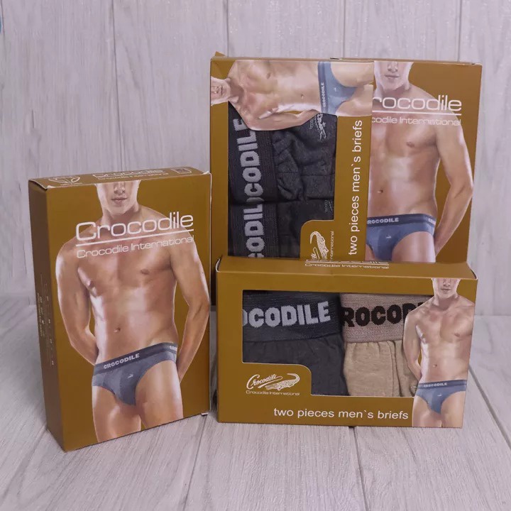 2 Pcs CD Crocodile Cokelat 521 - 262 Coklat Pria Dewasa | Celana Dalam Laki Laki | Sguna | Underwear