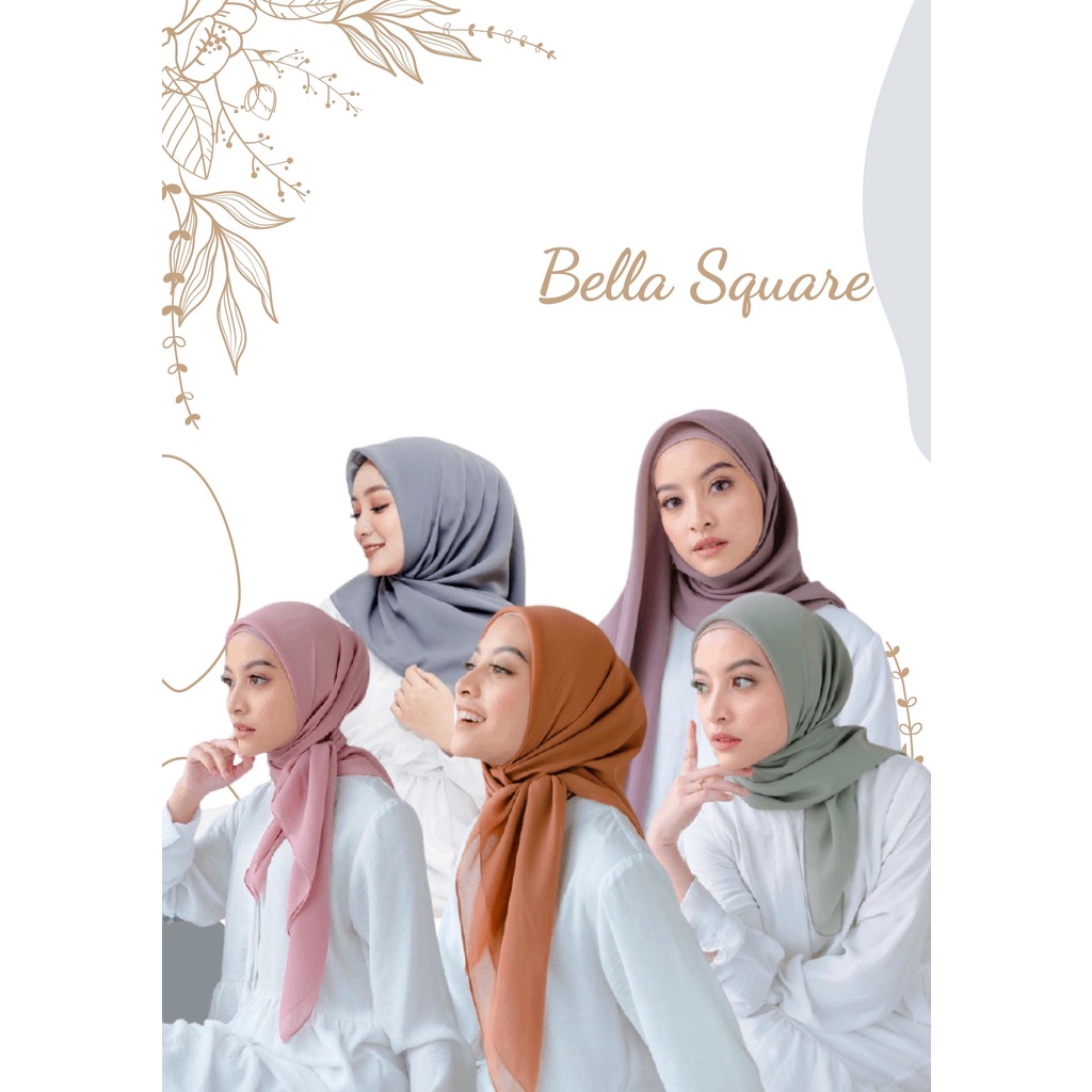 HAYFA - Bella Square Premium Pollycotton Square Ada Merk Asli Bella Square Jilbab Segi Empat Hijab Kotak Kerudung Tegak dan Rapi Murah Ga Bikin Ribet COD Terkini Viral Cocok Untuk Acara Formal Maupun Non Formal Termurah Surabaya Jakarta Pekalongan