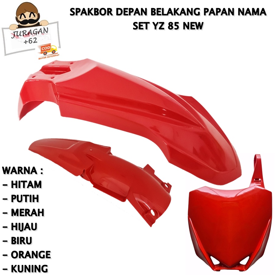 SPAKBOR SET DEPAN BELAKANG PAPAN NOMOR YZ 85 NEW MOTOR CROSS TRAIL YAMAHA YZ85 NEW