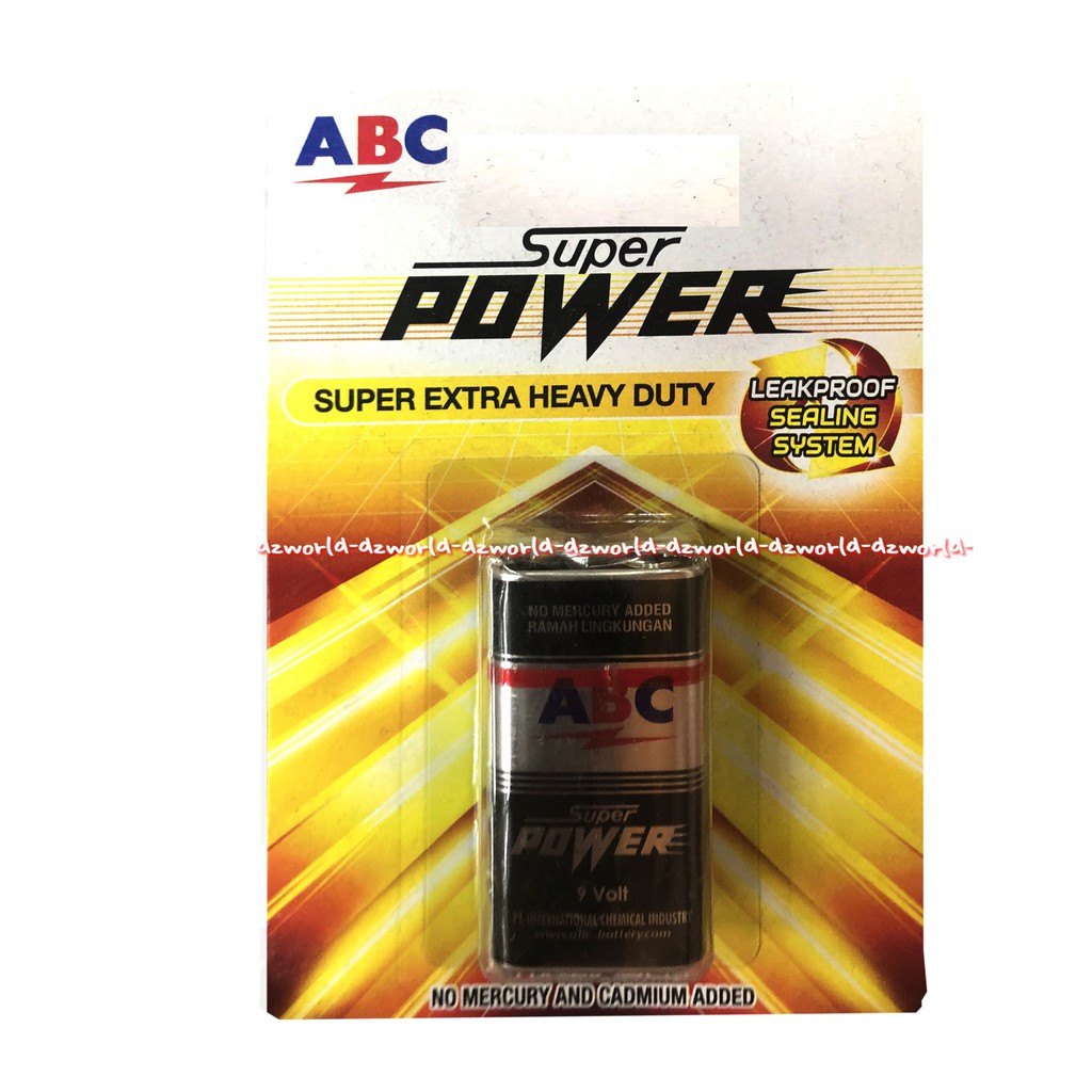 Baterai Abc Alkaline Super Power Battery Kotak Tegangan 9 Volt